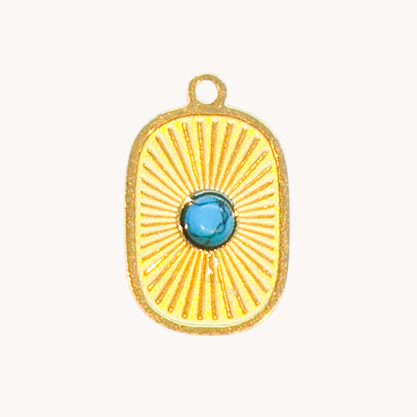 Gold Sunburst Gem Charm