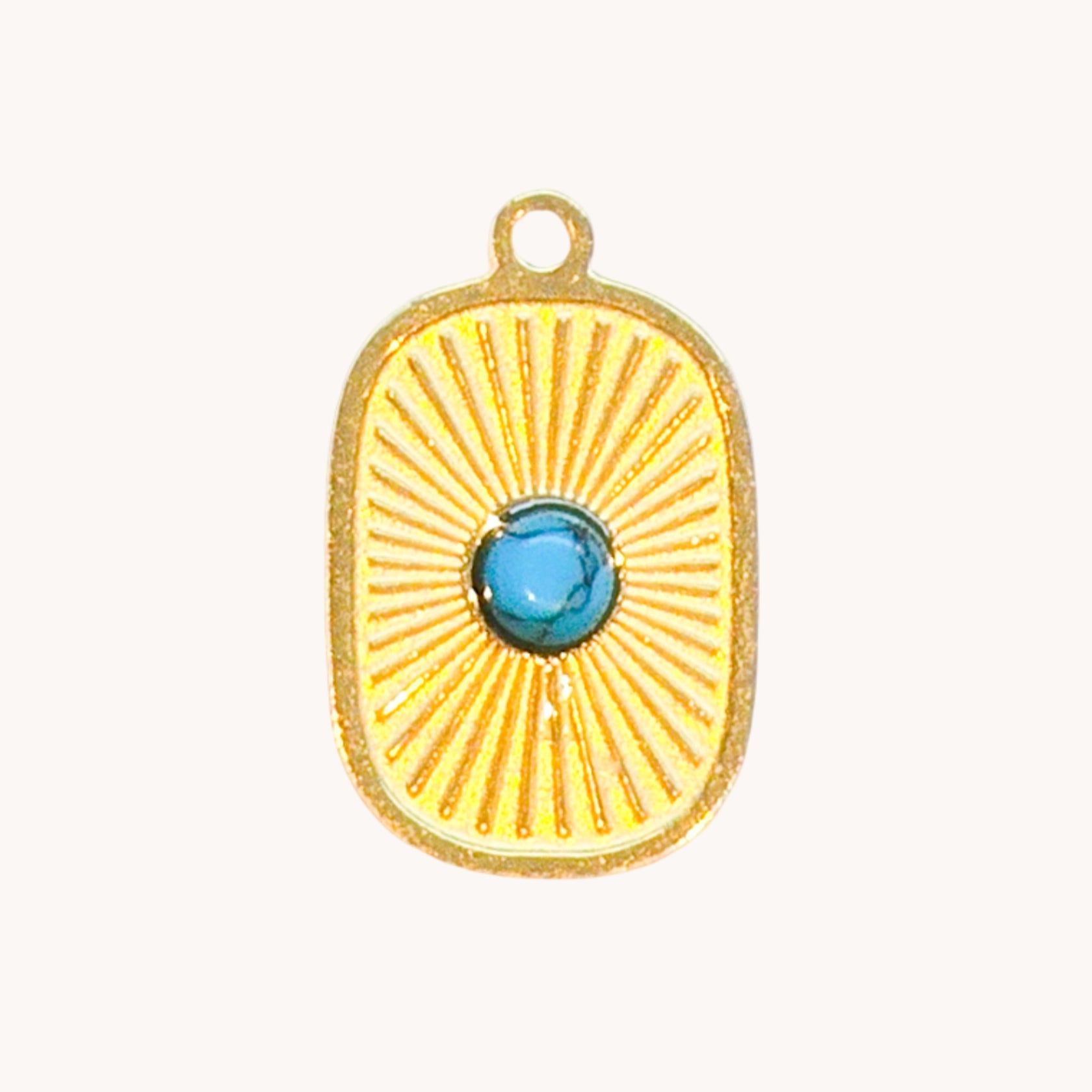 Gold Sunburst Gem Charm