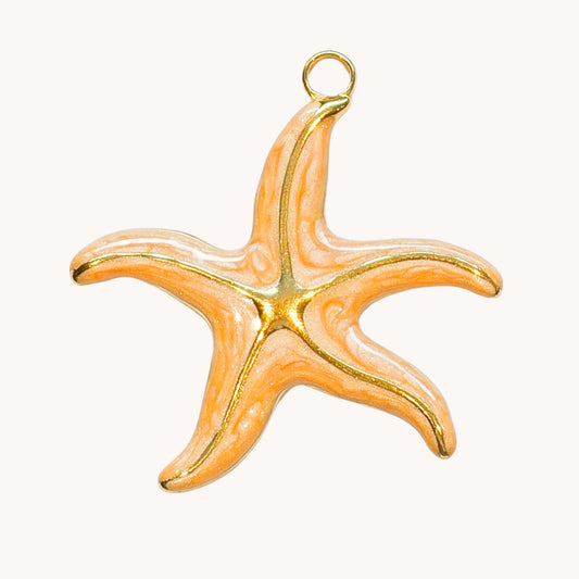 Gold Sunset Starfish Charm