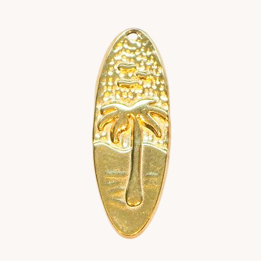 Gold Surfboard Charm