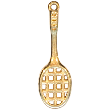 Gold Tennis Racket Charm
