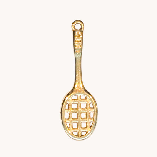 Gold Tennis Racket Charm