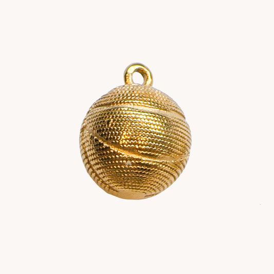 Gold Textured Ball Charm
