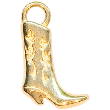 Gold Textured Cowboy Boot Charm