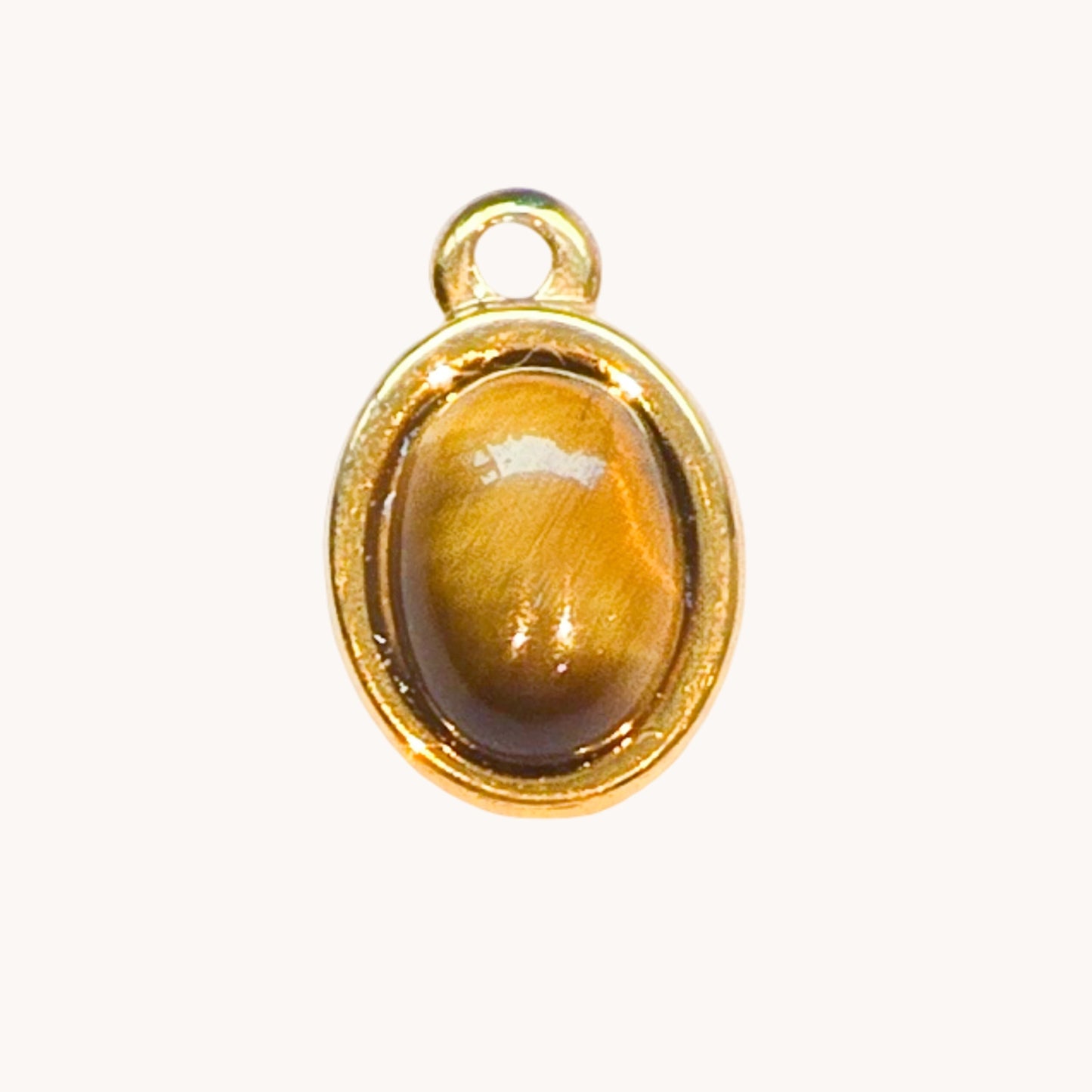 Gold Tiger's Eye Oval Charm