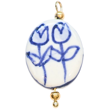 Gold Tulip Bead Charm