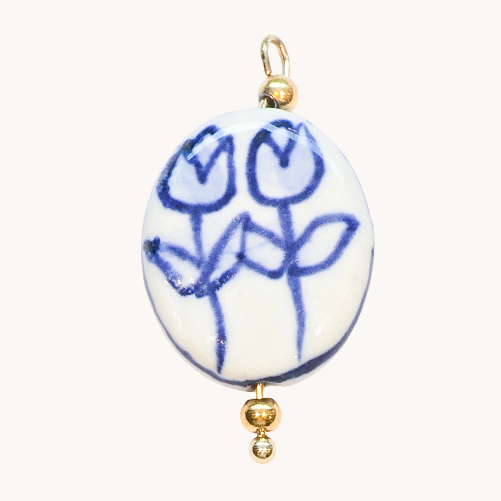 Gold Tulip Bead Charm