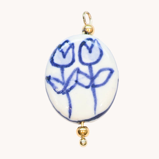 Gold Tulip Bead Charm