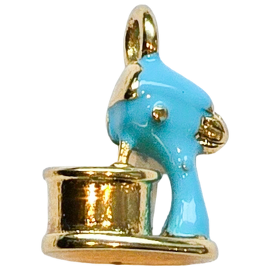 Gold Turquoise Elephant Charm