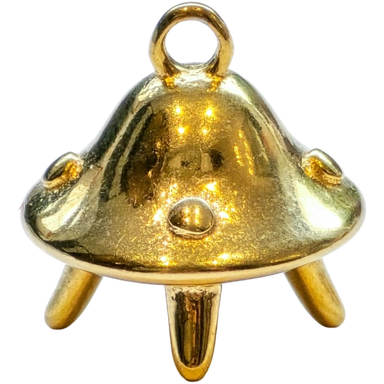 Gold UFO Charm