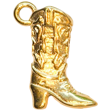 Gold Western Boot Charm