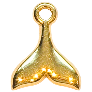 Gold Whale Tail Charm