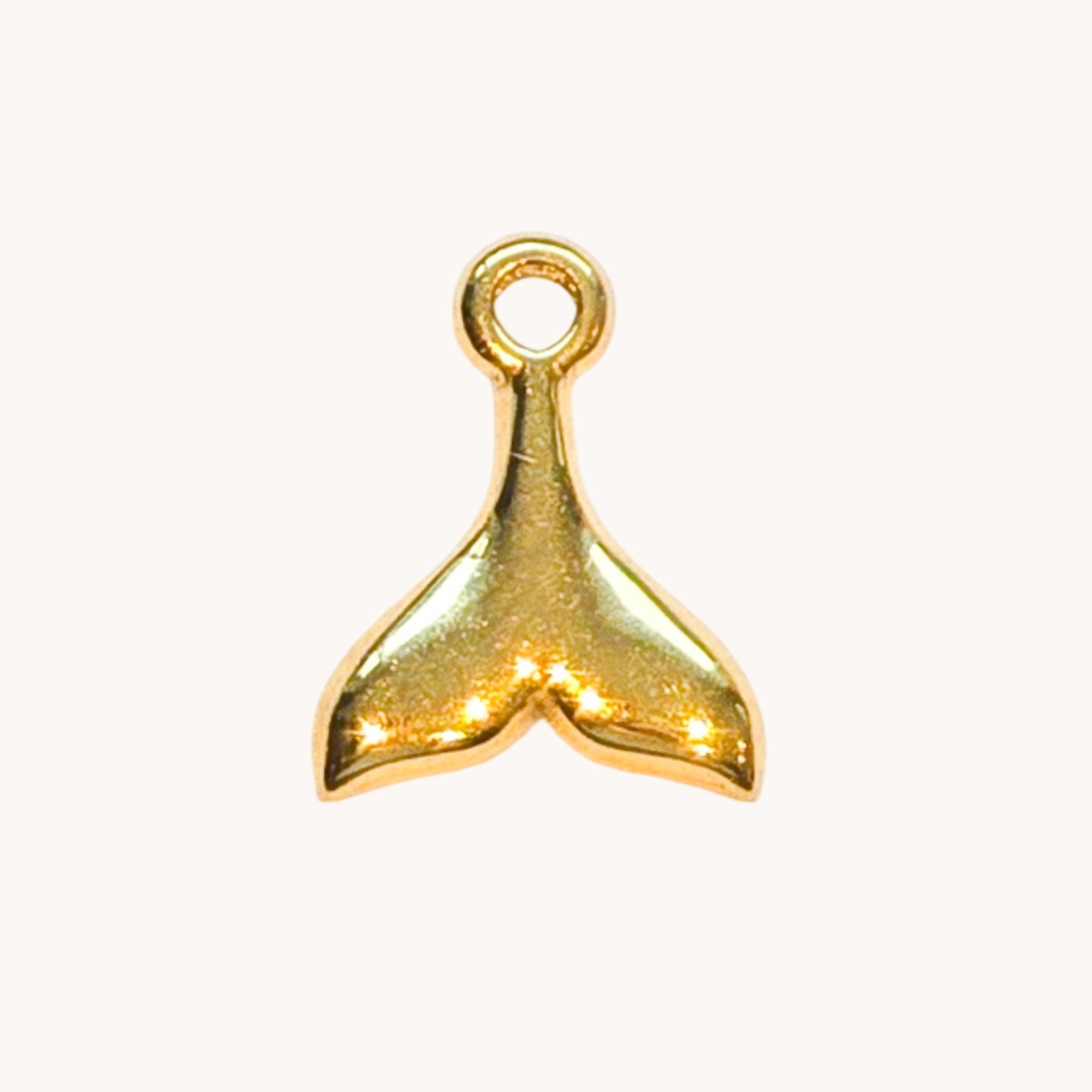 Gold Whale Tail Charm